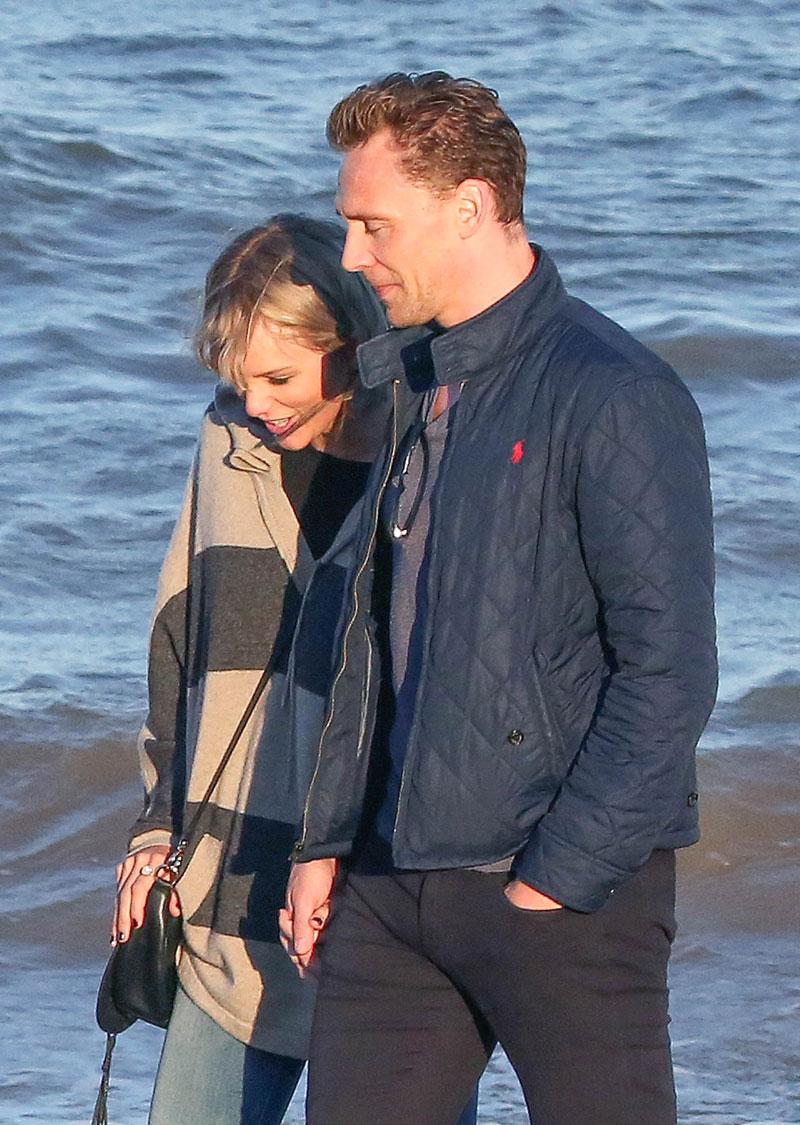 Taylor swift tom hiddleston hold hands cuddle beach date uk photos 08