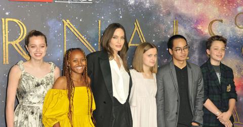 angelina jolies sweetest moments with her  kids