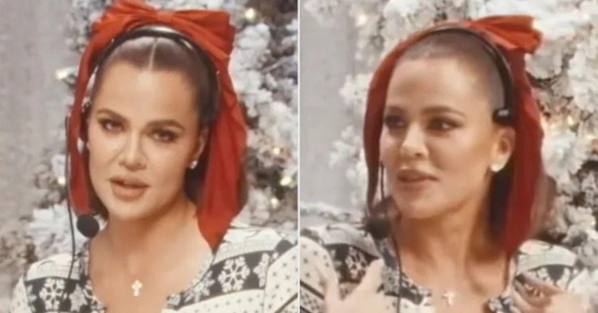 Image of The Kardashian family gathered for a holiday social media special.