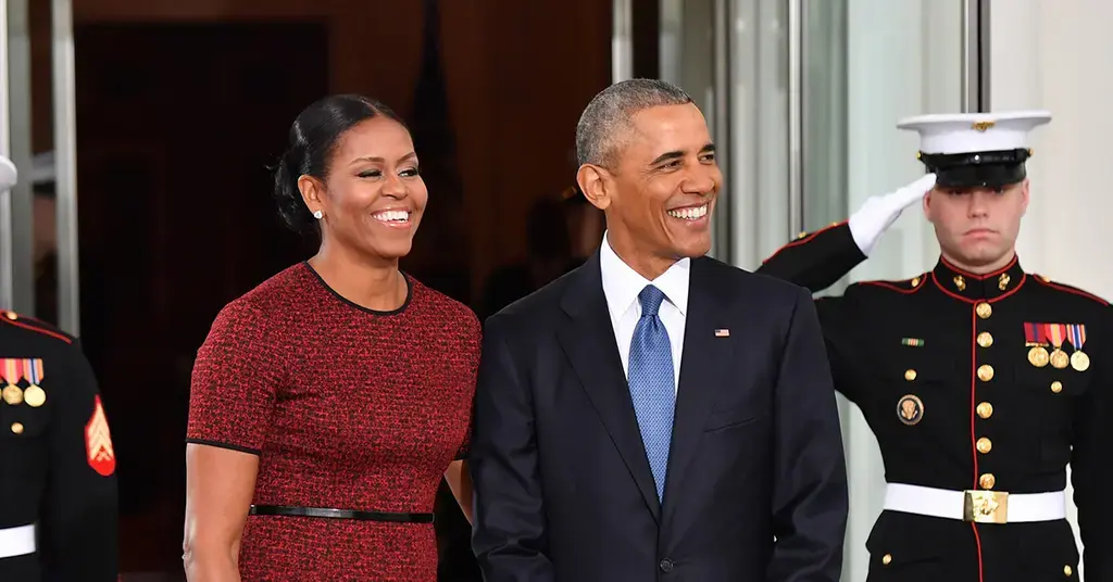 barack obama not tripping women hitting him president married michelle