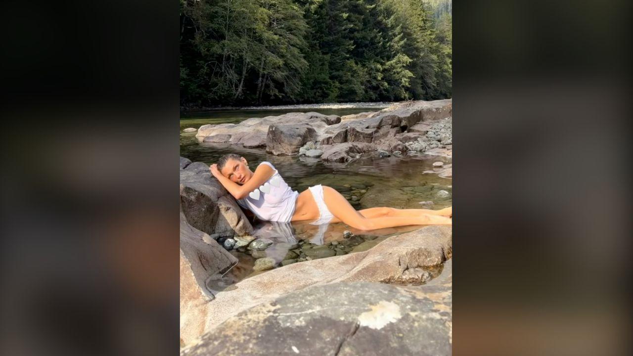 Photo of Nature created the perfect backdrop for Bella Hadid's latest photoshoot.