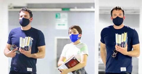 ben affleck spends quality time as the doting dad taking daughter seraphina to the library