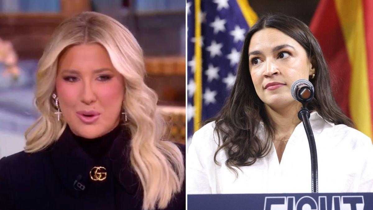 image split of savannah chrisley and AOC