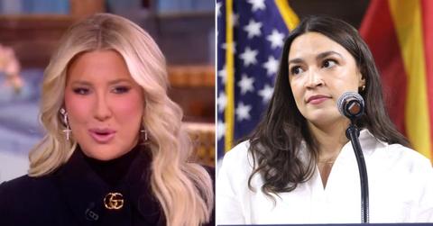 image split of savannah chrisley and AOC