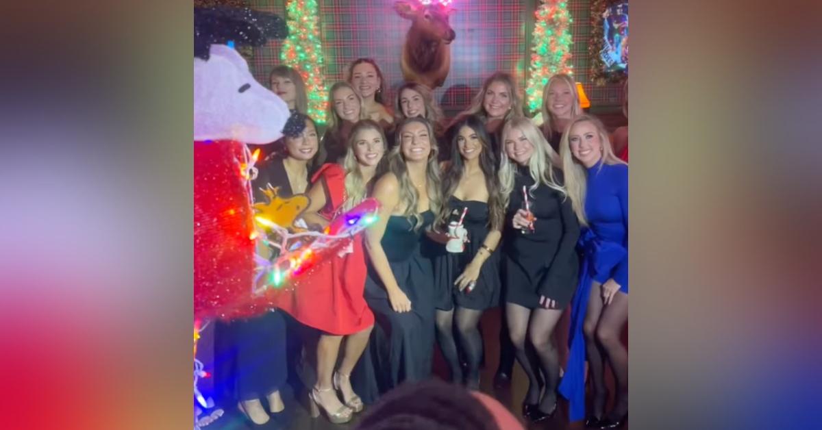 Photo of Taylor Swift was spotted at the Kansas City Chiefs' Christmas party this year.