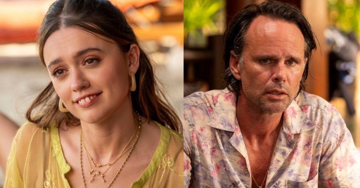 Composite photos of Walton Goggins and Aimee Lou Wood