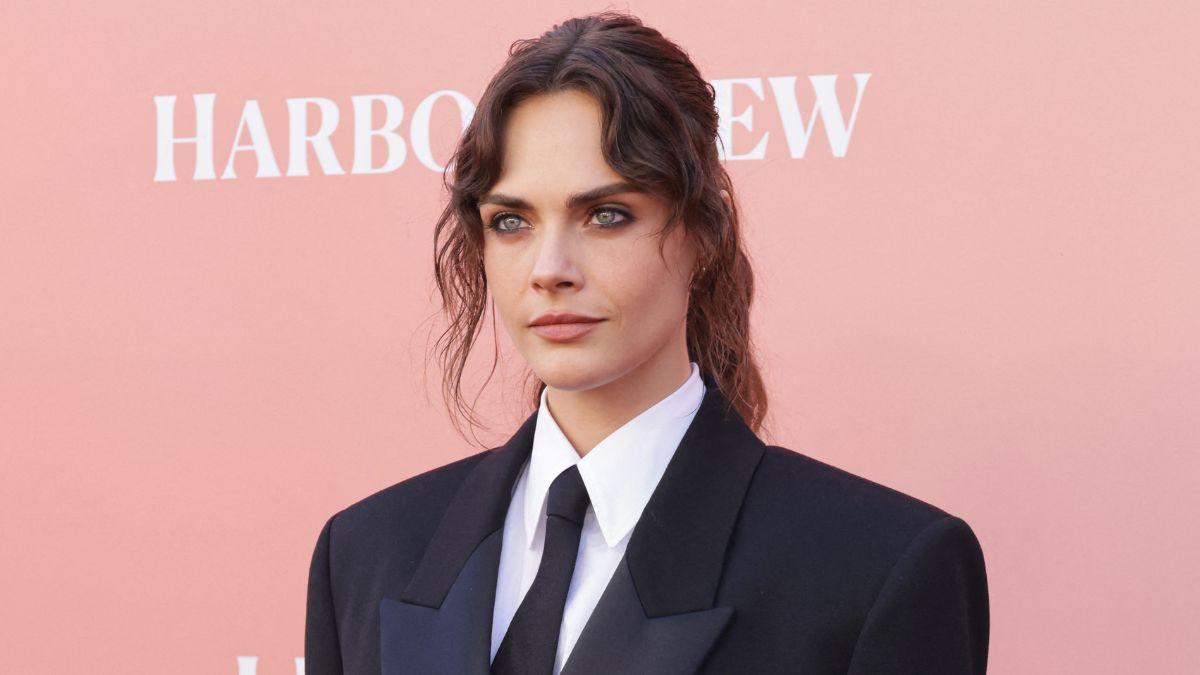 image of The model's hairstylist dubbed the color 'yummy brunette.'