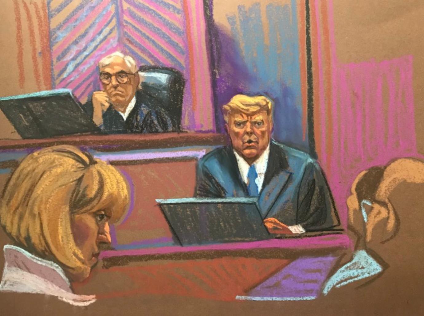 donald trump animal court room sketches mocked social media