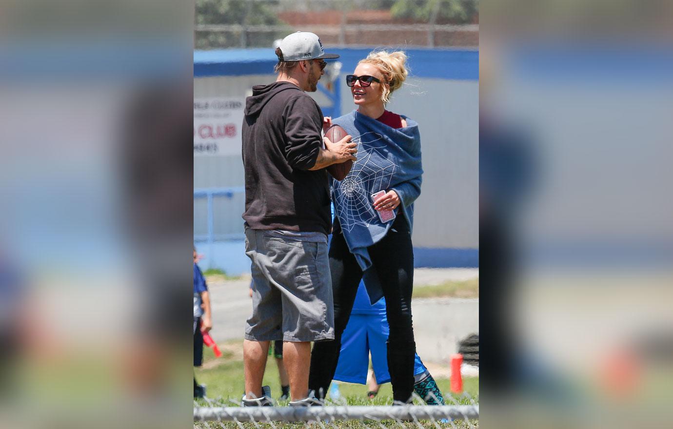 Britney Spears and Kevin Federline reunite for their Boys Soccer Game