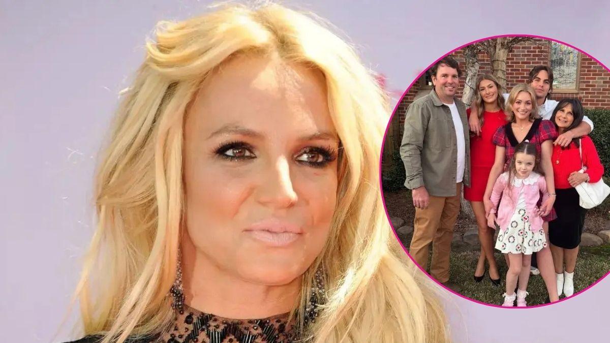 Composite photo of Britney Spears and her family
