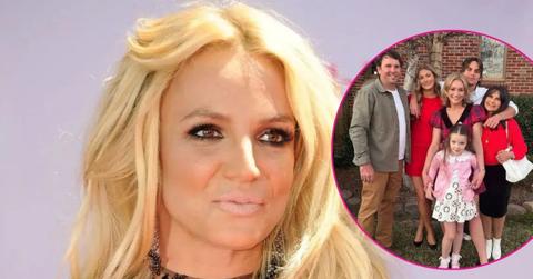 Composite photo of Britney Spears and her family