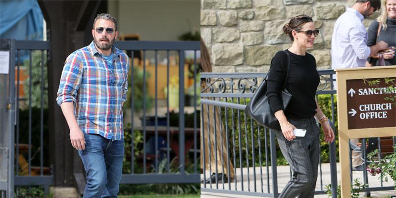 Ben Affleck Jen Garner kids church