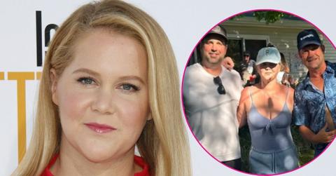 amy schumer celebrates epic july th in plunging top