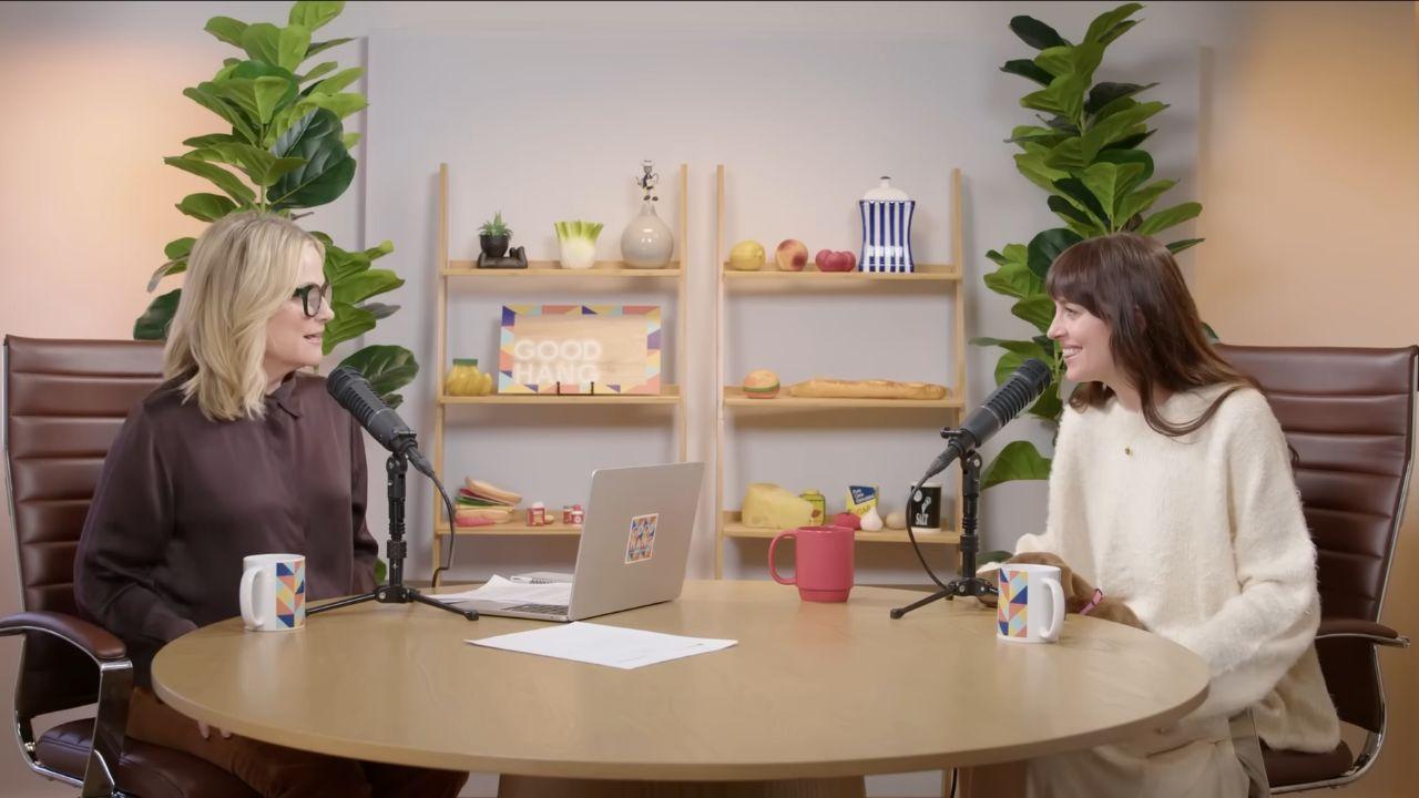 image of Amy Poehler and Dakota Johnson shared a laugh while discussing the unusual experience of performing simulated s-- scenes.