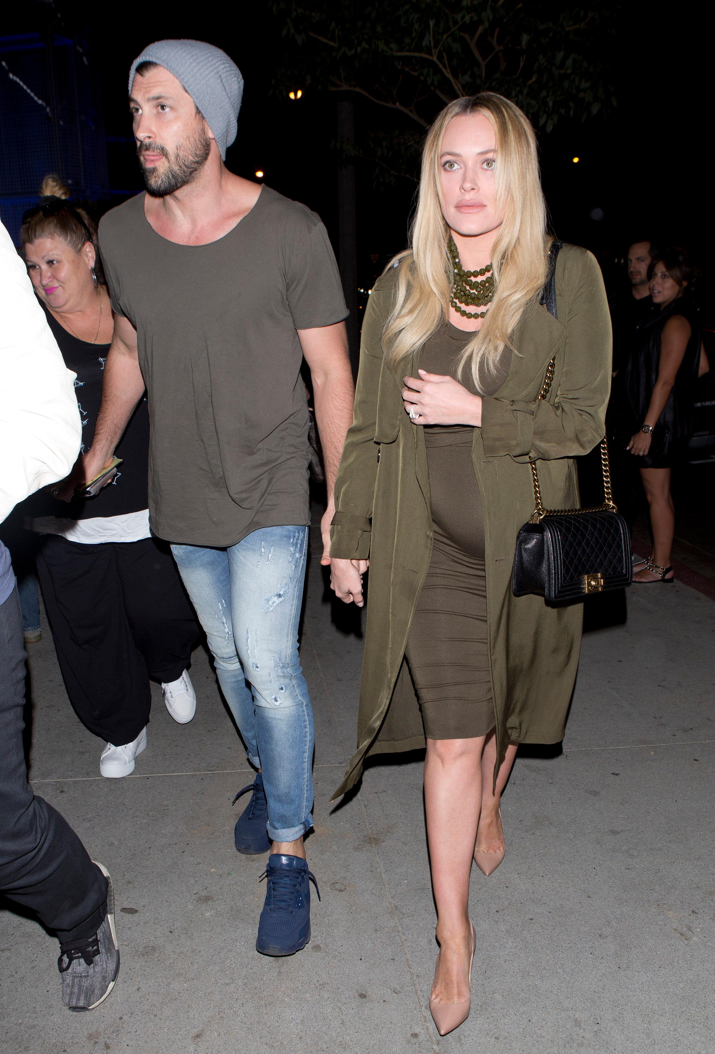 Peta Murgatroyd clearly appears to have tears in her eyes as her and partner Maksim Chmerkovskiy arrive for dinner at &#8216;BOA&#8217; Restaurant in West Hollywood, CA