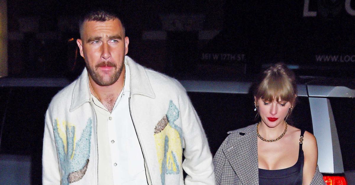 Photo of Travis Kelce and Taylor Swift.