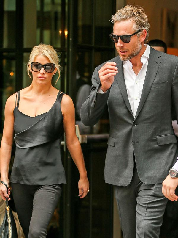 Jessica Simpson and Eric Johnson step out from their hotel in SoHo, New York City