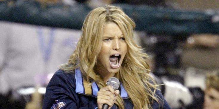 Jessica Simpson Performs at World Series