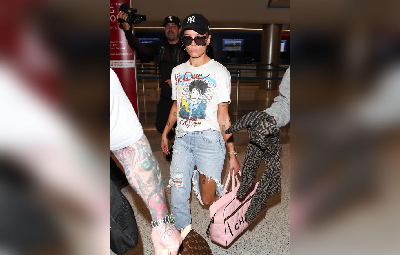 Halsey is seen at LAX