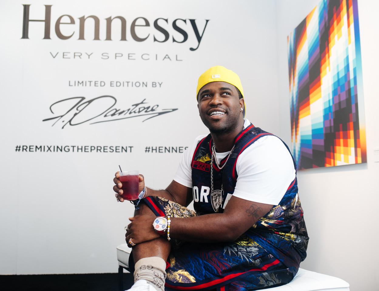 A$AP Ferg attends the 2019 Hennessy V.S Limited Edition by Felipe Pantone launch in Chicago. Starting August 1st, a new Hennessy V.S cocktail remixed by A$AP Ferg and inspired by Felipe Pantone’s artistic vision of “Remixing the Present” will be available for purchase via Cocktail Courier.