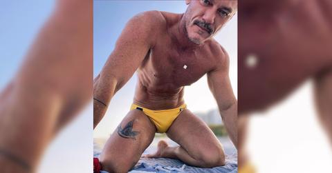 luke evans debuts leg tatoo pp