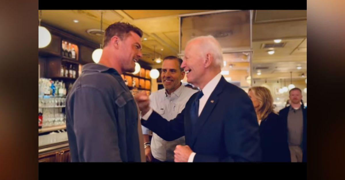 joe biden kind joyful and present meeting the reacher alan ritchson photos