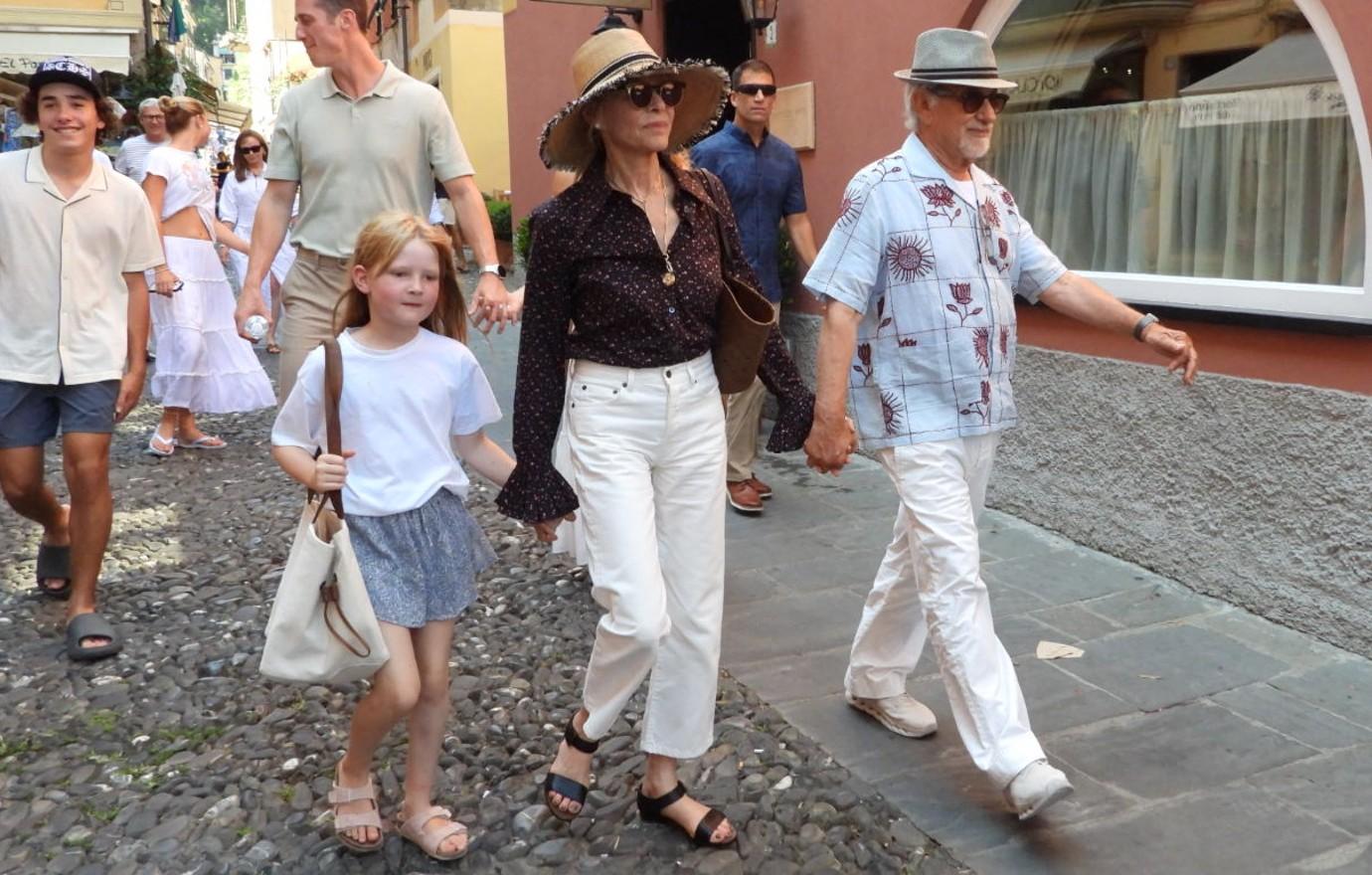 steven spielber seen vacation family portofino