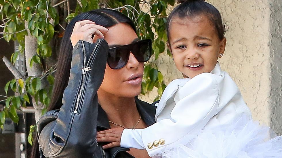 Kim Kardashian taking North West and Penelope Disick to ballet class