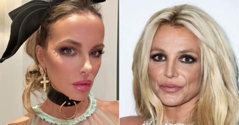 A photo of Kate Beckinsale and a picture of Britney Spears.