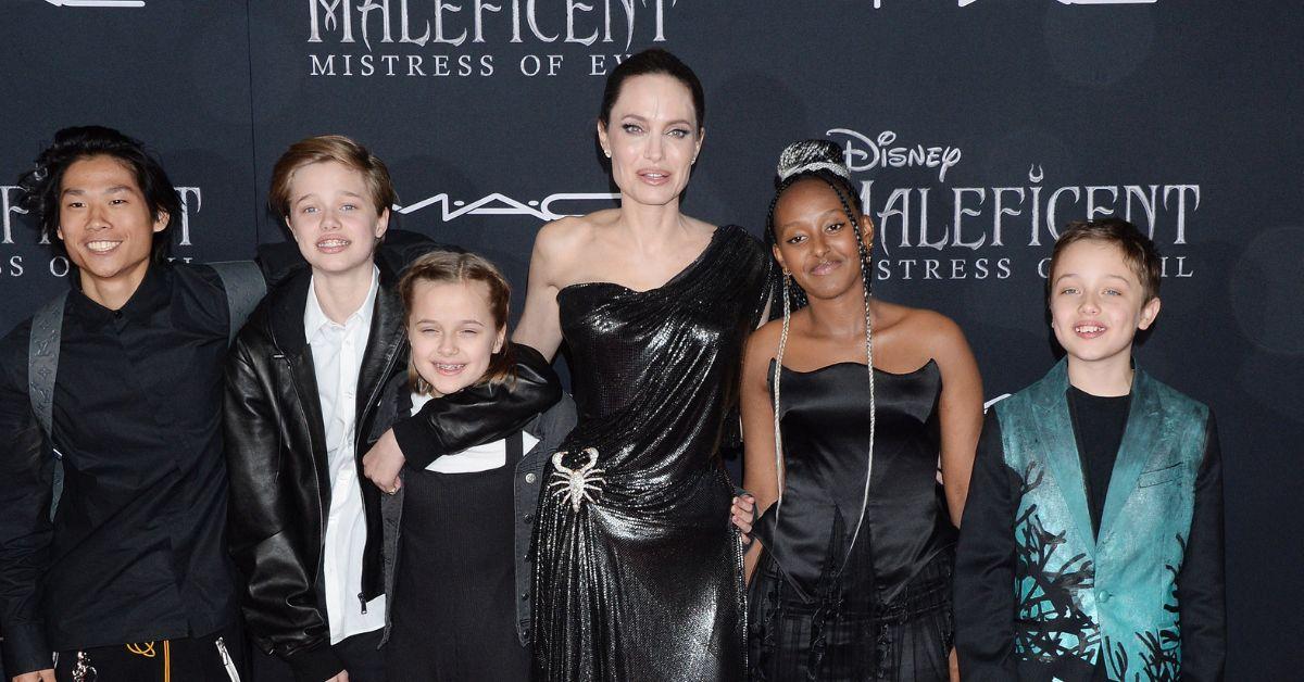 Photo of Angelina Jolie and her children.