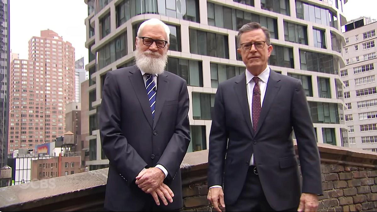 pic of David Letterman & Stephen Colbert. 