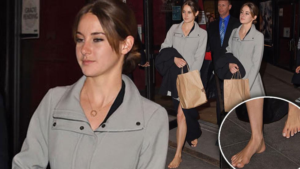 Shailene Woodley barefoot nyc