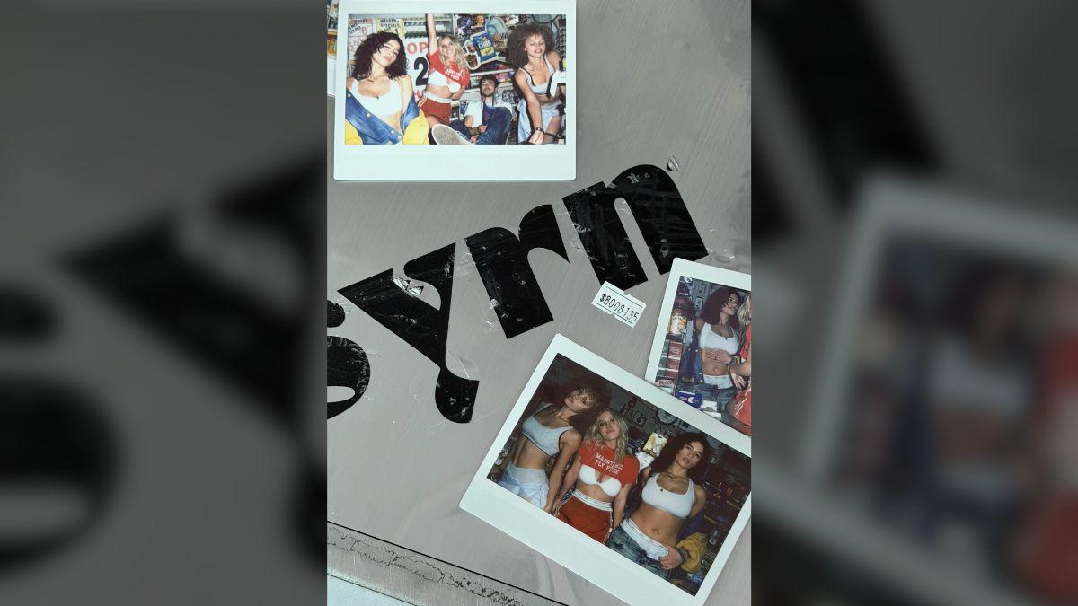 Image of Sydney Sweeney shot a fashion campaign in a corner store.