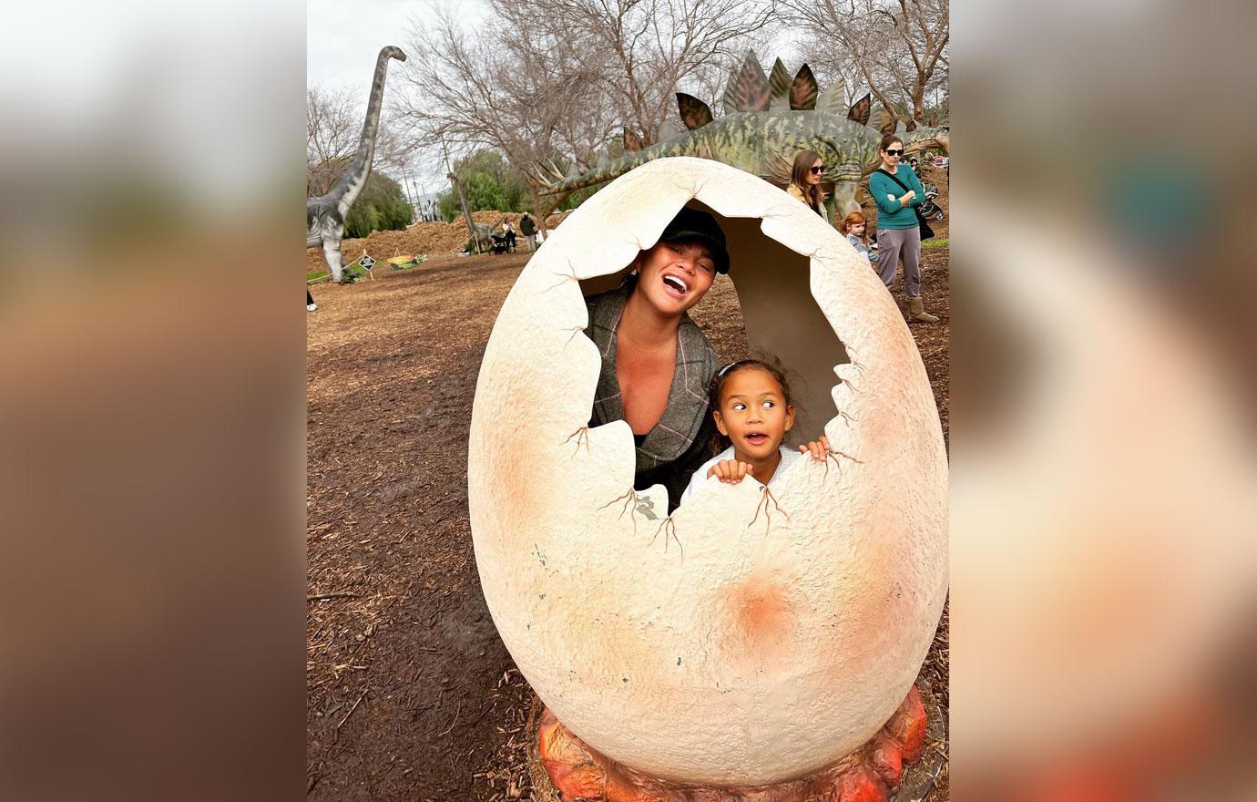 chrissy teigen cutest moments kids newborn daughter photos