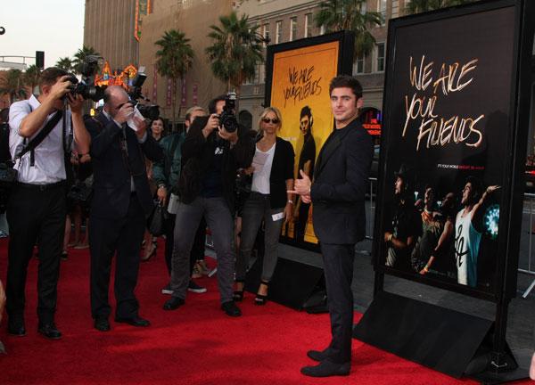 Zac Efron with girlfriend at premiere