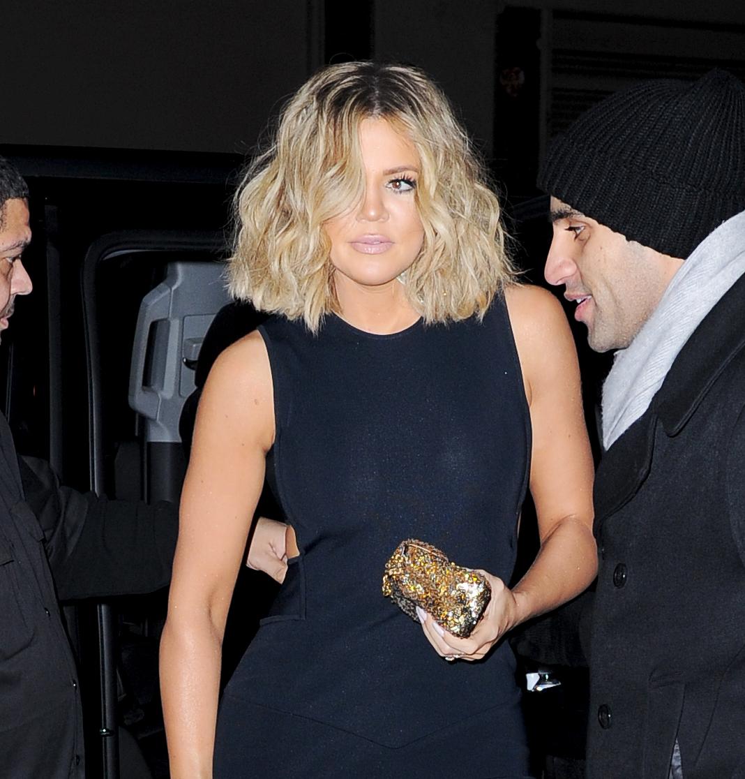 Khloe Kardashian arrives back at her hotel after her late show appearance in NYC