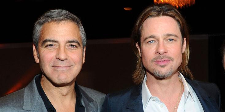 Brad pitt george clooney friends ok hero