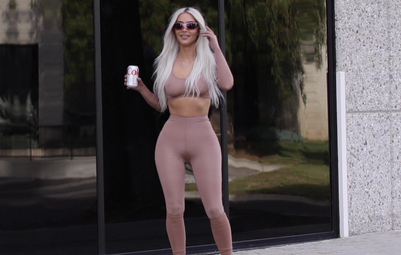 kim kardashian pete davidson matching bleached blonde hair