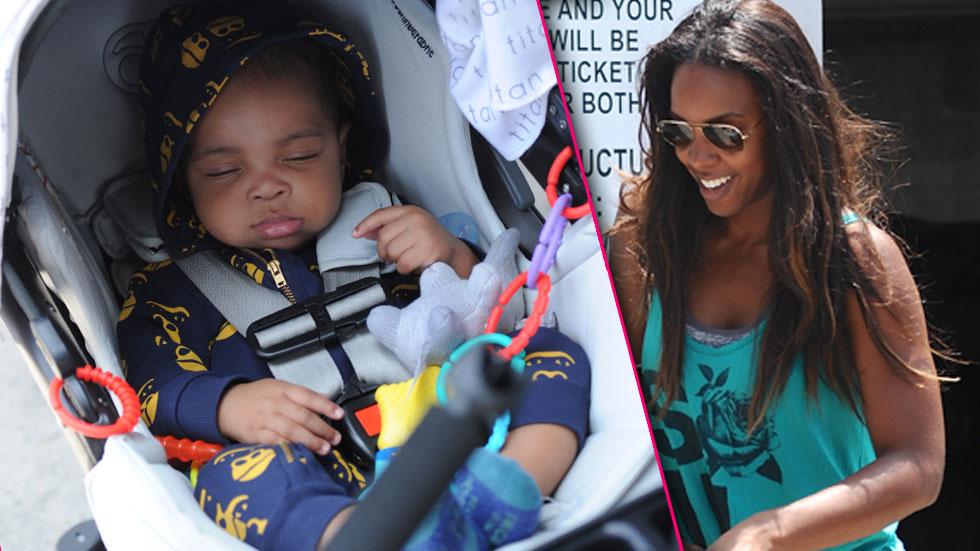 Kelly rowland pushes titan jewell stroller shopping date