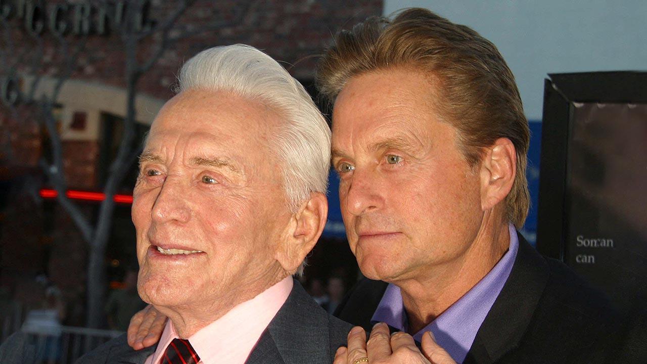 Photo of Kirk Douglas and Michael Douglas