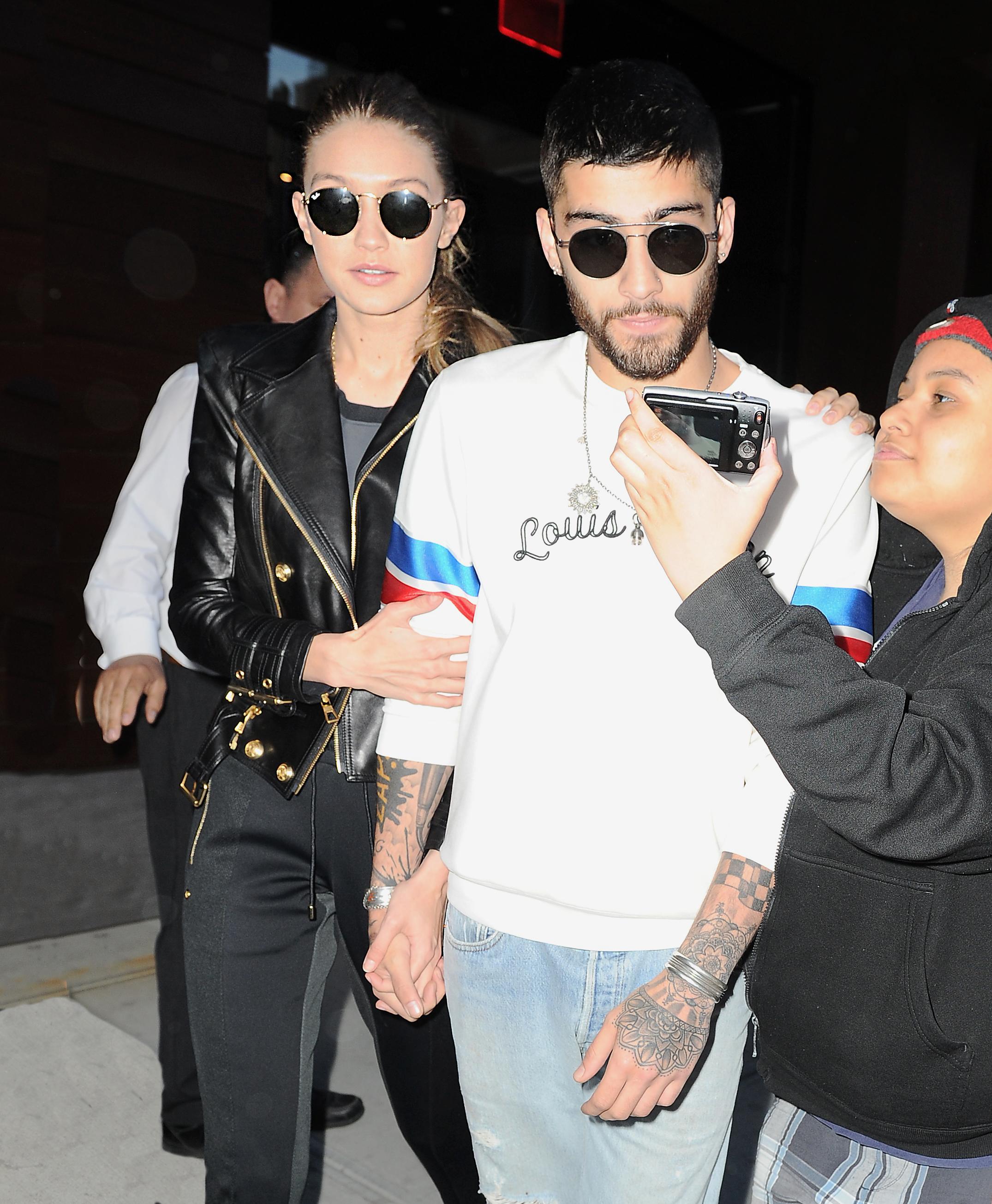 Gigi Hadid and Zayn Malik seen together for the first time holding hands after they officially got back together as they leave their apartment in NYC