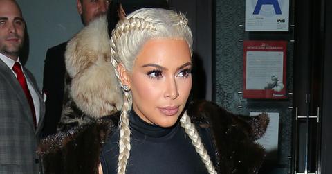 Kim kardashian blonde hair post baby body