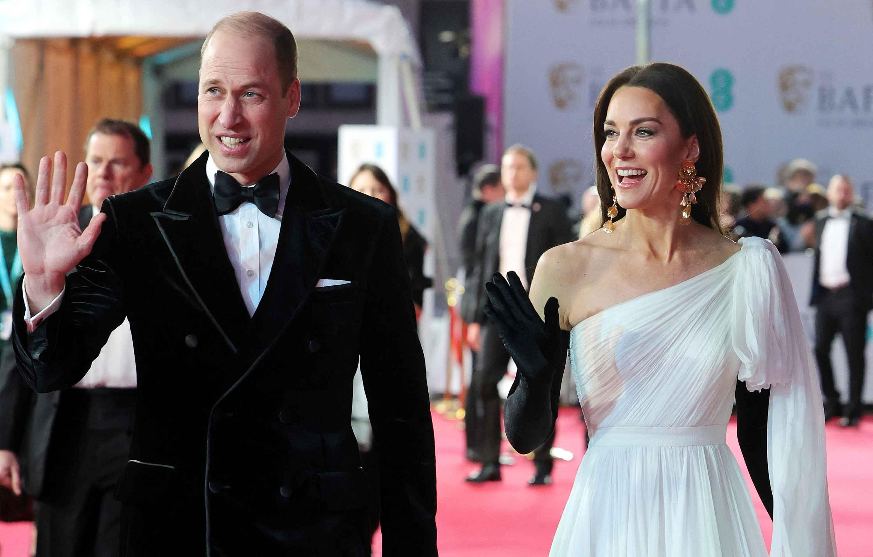 the prince and princess of wales attend the bafta film awards