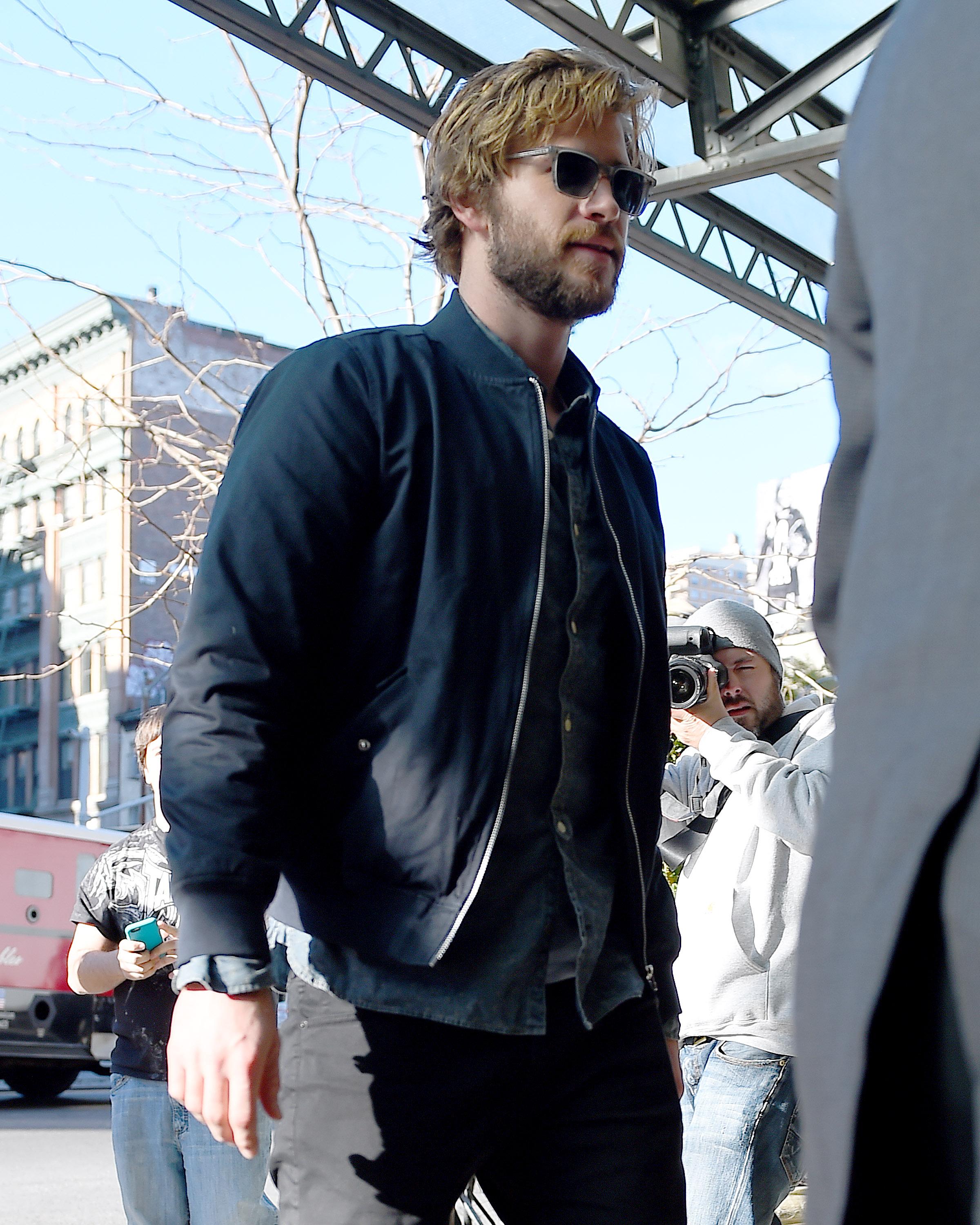 Australian actor Liam Hemsworth seen out and about in New York City