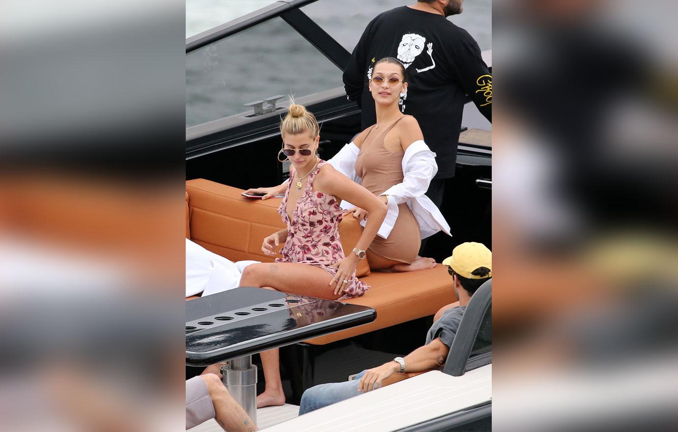 Bella hadid hailey baldwin boat