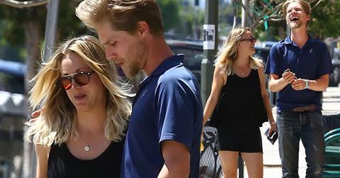 kaley cuoco karl cook date holding hands