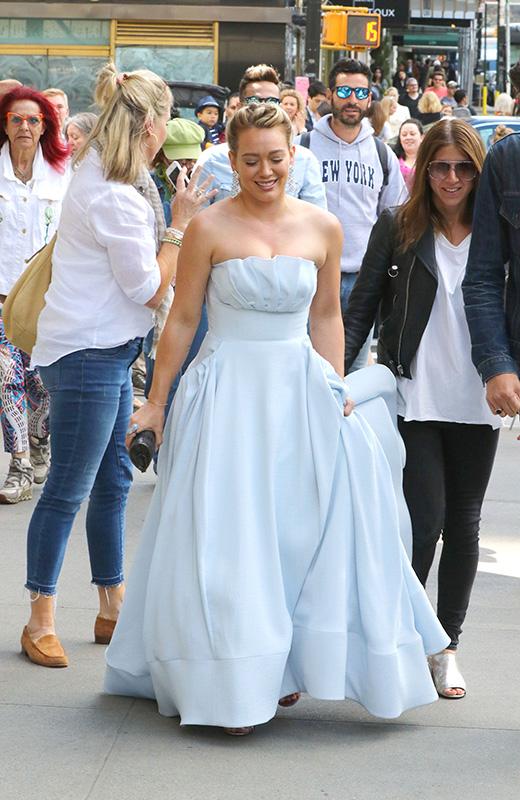 Hilary Duff in a Ball Gown on the set of Younger