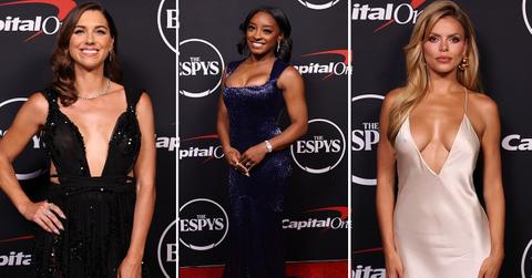 Composite photo of Simone Biles, Brooks Nader and Alex Morgan