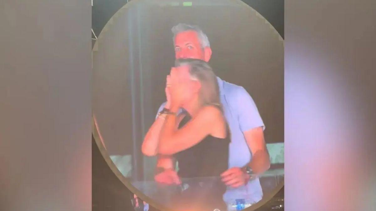 image of 'Either they're having an affair or they're just very shy,' Coldplay's Chris Martin quipped during the concert.