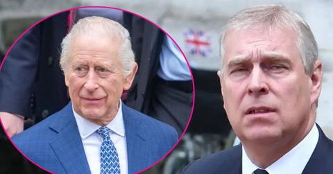 Composite photo of King Charles and Ex-Prince Andrew